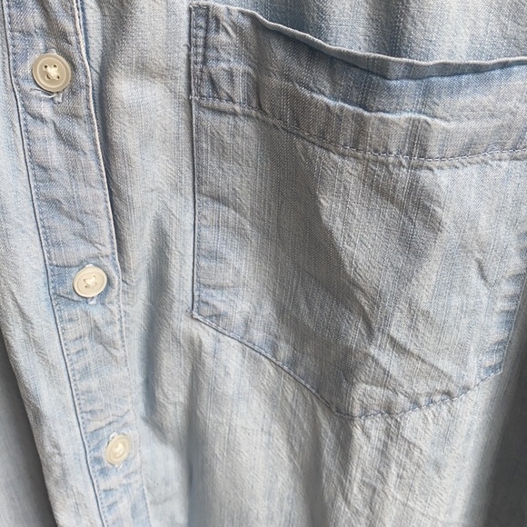 Gap Chambray Tie Front Button Up Shirt - Picture 7 of 9